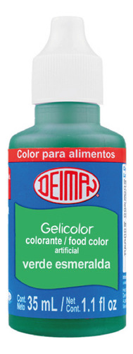 Colorante Comestible En Gel Verde Esmeralda 35ml Deiman