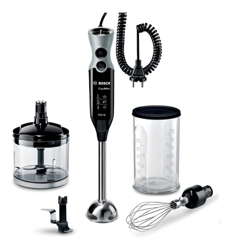 Imagen 3 de 12 de Mixer Bosch ErgoMixx MSM67170 negro y acero inoxidable 220V - 240V 50 Hz x 60 Hz 750W