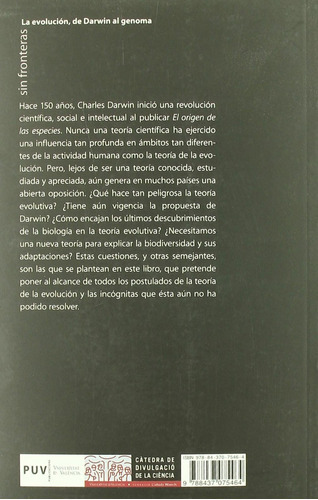 La Evolución De Darwin Al Genoma: Sin Datos, De Fernando González Candelas. Serie Sin Datos, Vol. 0. Editorial Puv, Tapa Blanda, Edición Sin Datos En Español, 2009