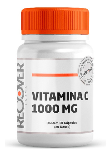 Vitamina C 1g 60 Cápsulas - 1 Mes Sem Sabor - Recover Sabor Without Flavor