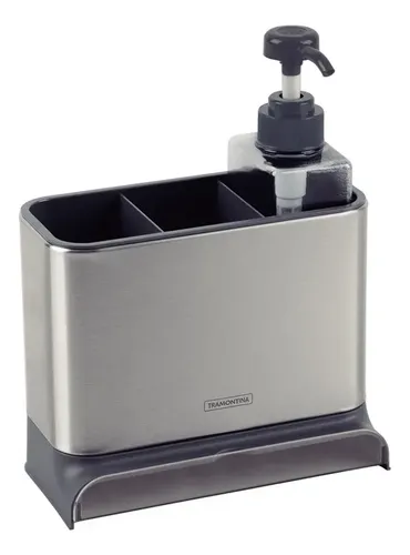 Suporte Para Pia Tramontina Plurale Aço Inox Organizador Cor Cinz...