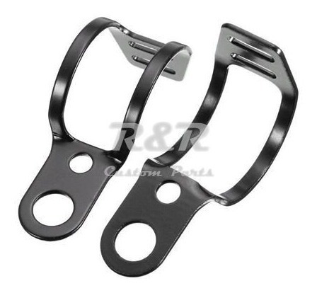 Suporte Para Piscas Adaptador Universal 30 A 39mm Preto -par