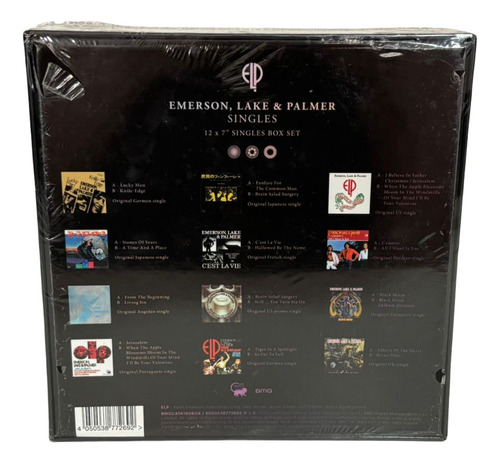 Box Emerson, Lake & Palmer Singles 12 Vinil 7´´ (color)