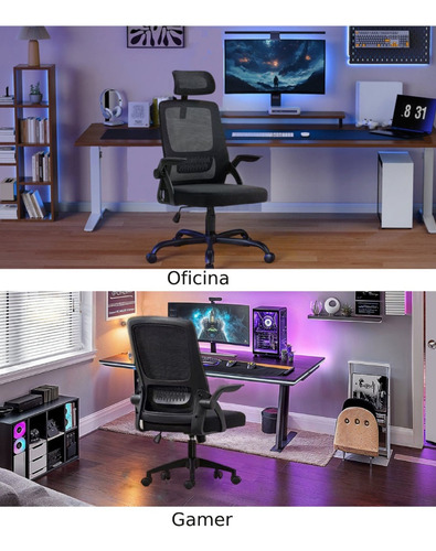 Silla De Oficina Ergonomica Negra 24 Hrs - Be Design Negro Negro