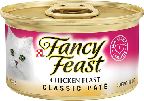 Fancy Feast Pate Sabor Pollo 12 Latas De 3 Oz