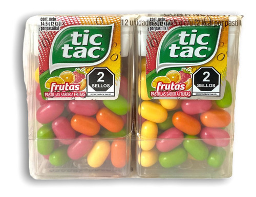 Tic tac sabor frutas pastillas dulce caramelo pack 12 unidades