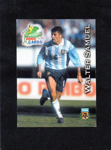 Mundial 2002, Figurita Bimbo Cards, Samuel Argentina Mira!!!