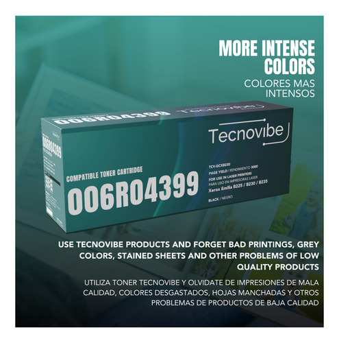 Toner Alternativo Tecnovibe 006r04399 Para Xerox Emilia B230 B235 B225