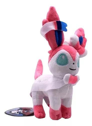 Sylveon Shiny Pelúcia Pokémo Center Eevee Evolução 23cm