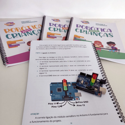 Kit De Livros Cdr Kids Para Arduino P/ Crianças Com 7 Anos +