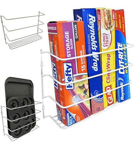 Evelots Wrap / Pan Organizer Rack-door / Wall Mount-plastic 