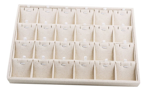 Imagen 6 de 7 de Caja Para Porta Anillos Bandeja De 24 Rejillas Para Collares