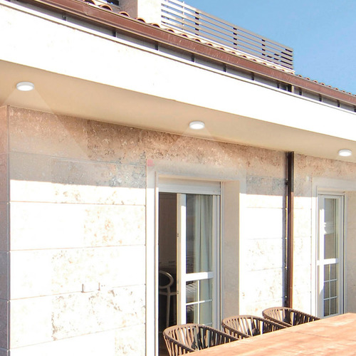 Plafon Techo Luminaria Exterior Lamparas Led Buena Luz Estructura Blanco Frío