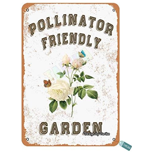 Butterfly Pollinator Friendly Garden Metal Vintage Tin ...