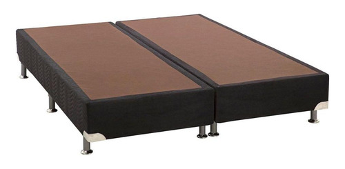 Cama Box Base Queen Americana Suede Preto (158x23)ortobom