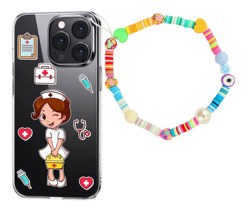 Straps Correa Sujetador Celulares Antiperd Corazones Y Perla