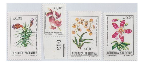 Argentina - Lote De Flores Argentinas - En Australes (4v)