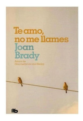 Te Amo, No Me Llames, De Joan Brady. Editorial B De Bolsillo En Español