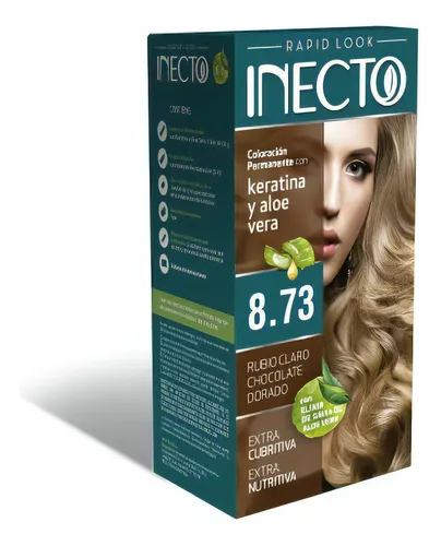 comprar Inecto Kit Coloración Permanente Con Keratina Y Aloe Vera Tono 8.73 Rubio claro chocolate dorado