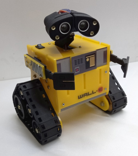 Kit Robótico Estilo Wall-e Arduino Corpo Acrílico Amarelo