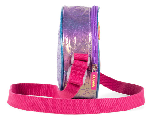 Bolsa Crossbody Cloe Para Niña Diseño Circular Iridiscente Color Violeta