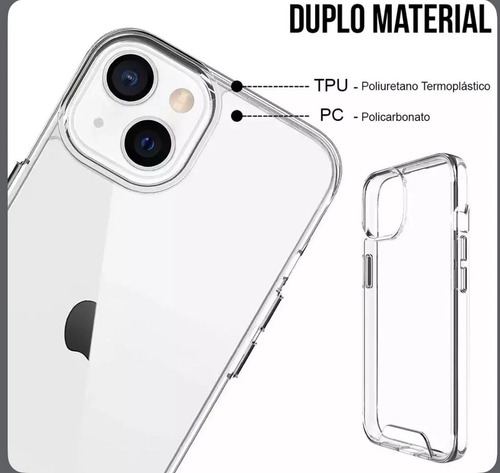 Capinha Space Anti Impacto Compativel Com Iphone Preto Lisa