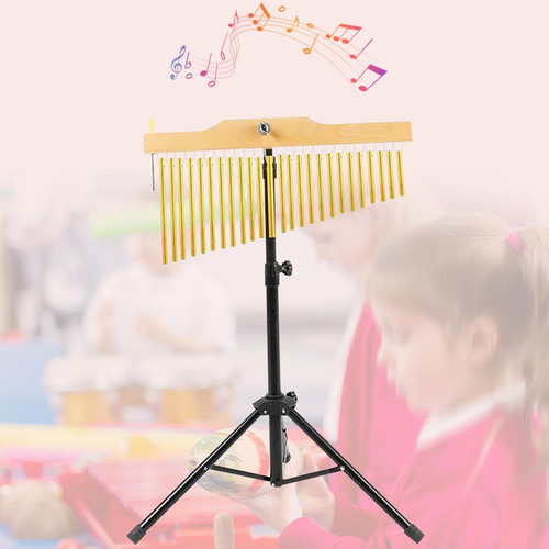 Percusión De Campanillas De Viento, Rack Negro De 25 Notas