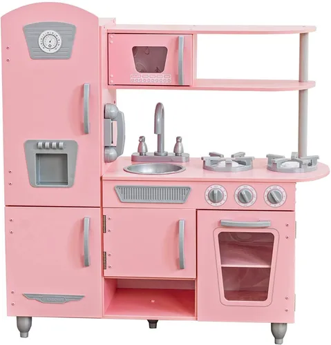 Cocinita Kidkraft De Juguete Cocina De Madera Para Niñas Color Rosa