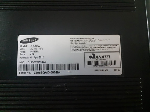 Impressora Samsung Clp 325 Colorida
