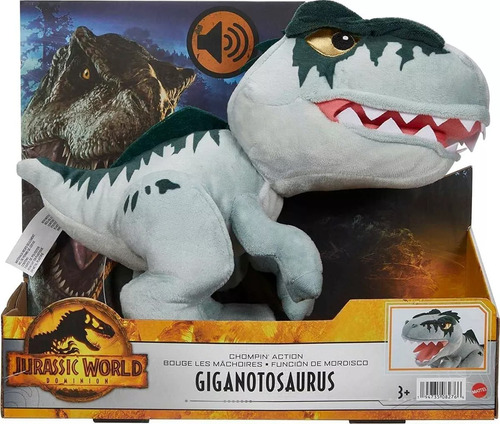 Jurassic World Dinosaurio Super Mordidas Peluche Giganotosau