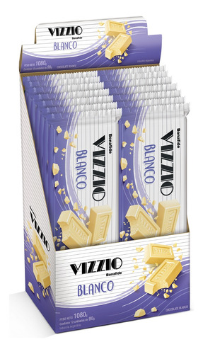 Chocolate Vizzio Blanco X 90gr - Caja X 12 Un