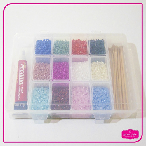 Kit Artesanato Iniciante Meia Pérola 4mm Atacado Completo