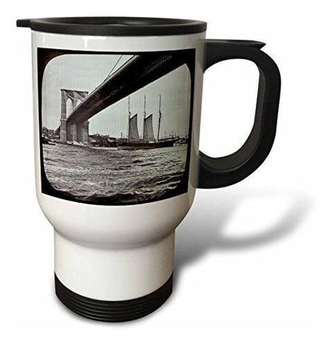 Vaso - 3drose Brooklyn Bridge With Sailboat, East River New 