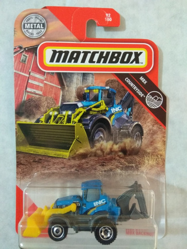Matchbox Mbx Backhoe Inc Construccion Maquinaria Mb1