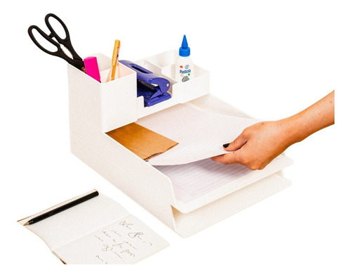 Organizador Escritorio Papeles Porta Lápices Kit Set Oficina