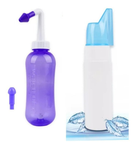 Kit Duchas Nasal + Spray Higienizador Bebê Adulto Lavador Cor Roxo