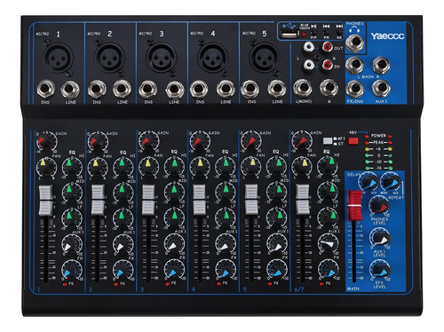 Channel Professional Powered Mixer Power Mixing Live Studio 