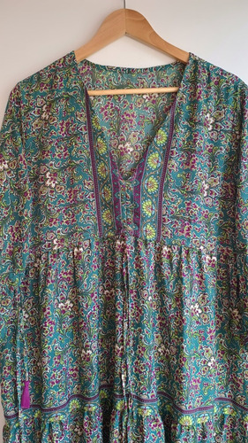 Vestido Largo Mantra Estampado (Usado)