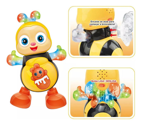 2 Conjuntos De Brinquedos Infantis Musical Dancer Bee Com Lu