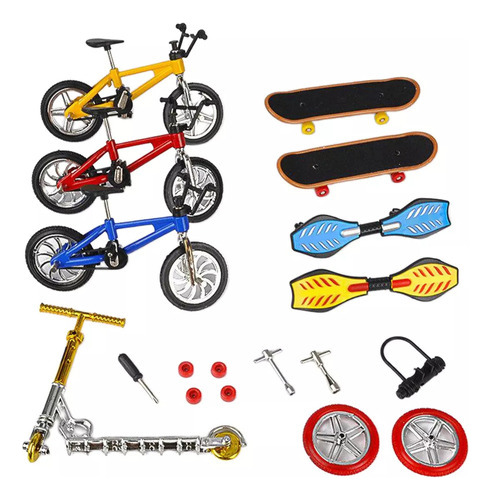 Set De Bicicleta Bmx Con Punta De Dedo, Miniscooter, De Dos