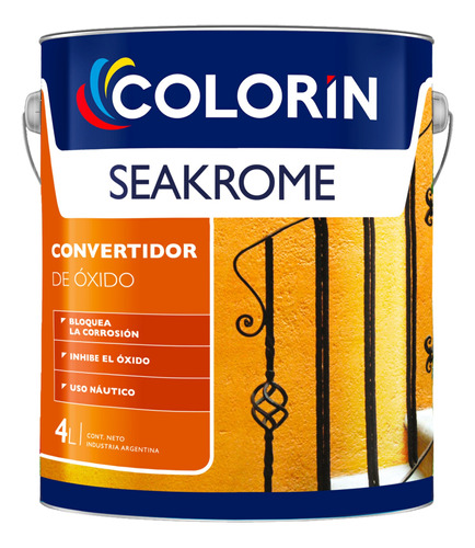 Seakrome Colorin Protección De Superficies Naranja 4lt |gran