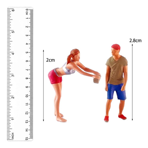 2x Figuras De Hombre Diorama En Miniatura Escala 1/64