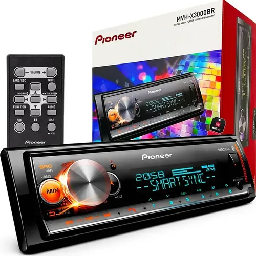 Media Receiver Pioneer Mvh-x3000br Bluetooth Spotify Usb