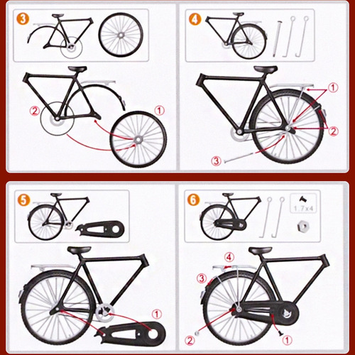 Diy Montaje Modelo De Bicicleta, Simulación Mini Modelo