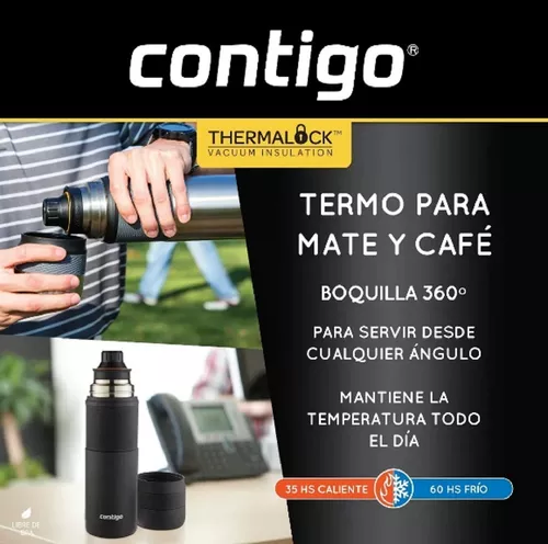 Termo Acero Inoxidable Contigo 1,1 Lts Boquilla 360 - Mates Ibarra