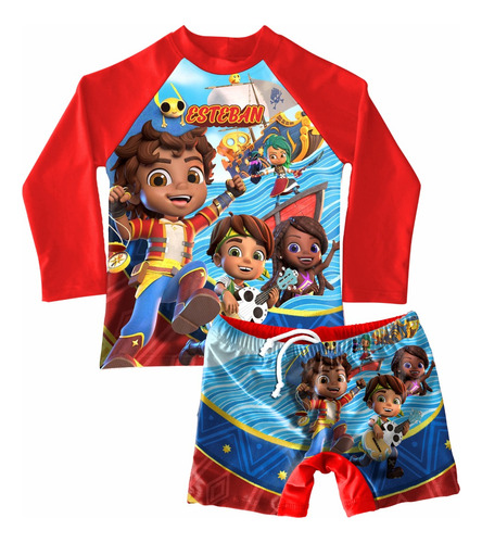 Traje De Baño Niño Santiago De Los Mares Personalizado