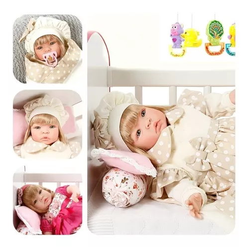 BONECA BEBÊ REBORN LOIRA, 12x s/ juros e frete grátis! - BEBÊ REBORN  BONECAS REALISTAS