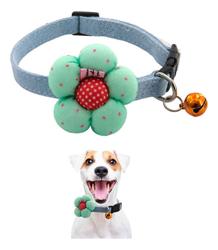 Collar Para Gato Ajustable Con Cascabel Rosetta. Kewoow