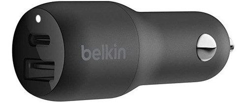 Belkin Cargador De Coche Usb C, 32 W 2 Puertos Con 20 W Usb.