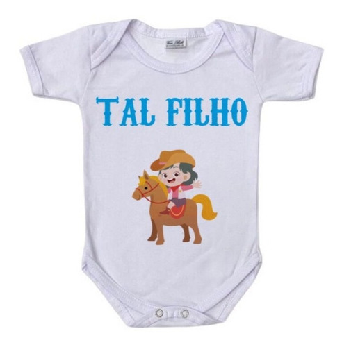 Kit Camiseta + Body Tal Pai Tal Filho/filha Cowboy Country